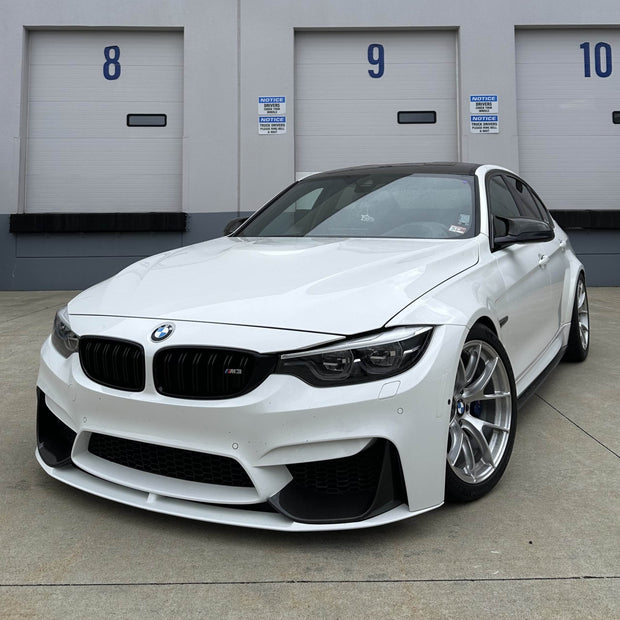 OEM M Performance Style Carbon Fiber Front Bumper Splitters - BMW F80 M3 / F82 M4